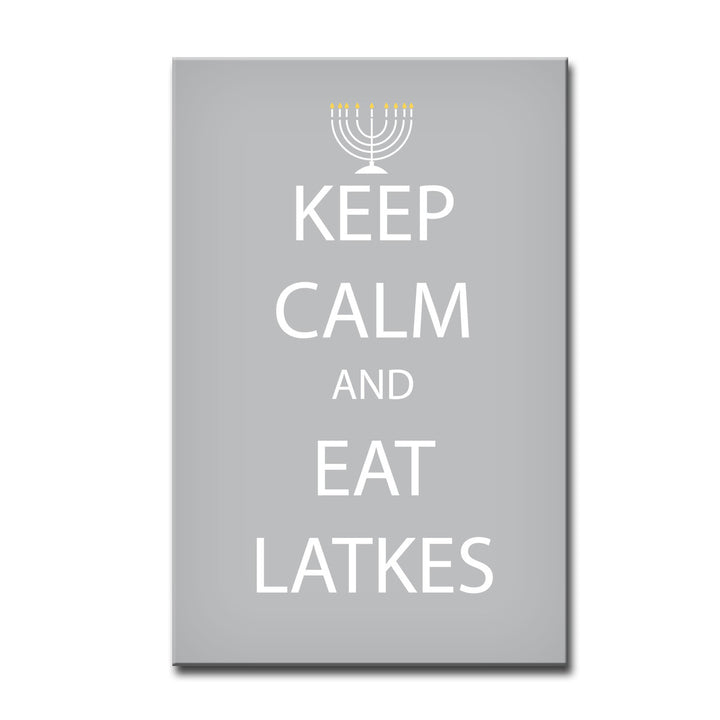 Keep Calm & Eat Latkes' Wrapped Canvas Wall Art