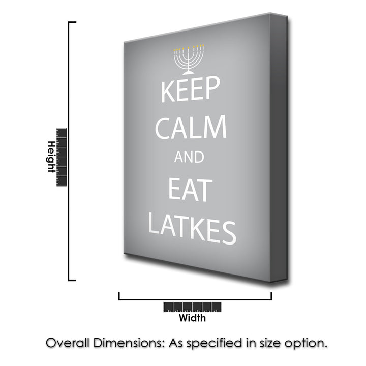 Keep Calm & Eat Latkes' Wrapped Canvas Wall Art