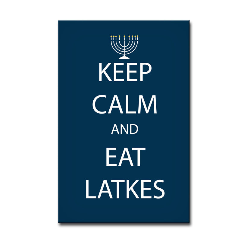 Keep Calm & Eat Latkes' Wrapped Canvas Wall Art