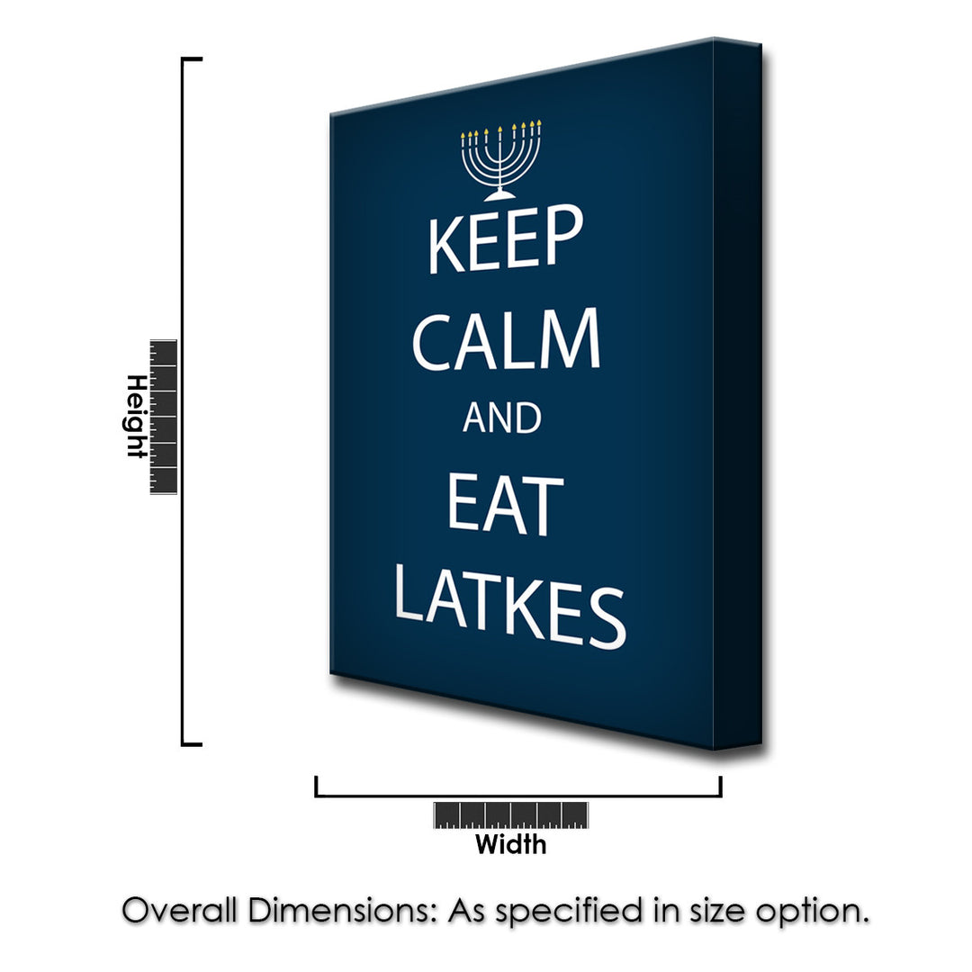 Keep Calm & Eat Latkes' Wrapped Canvas Wall Art