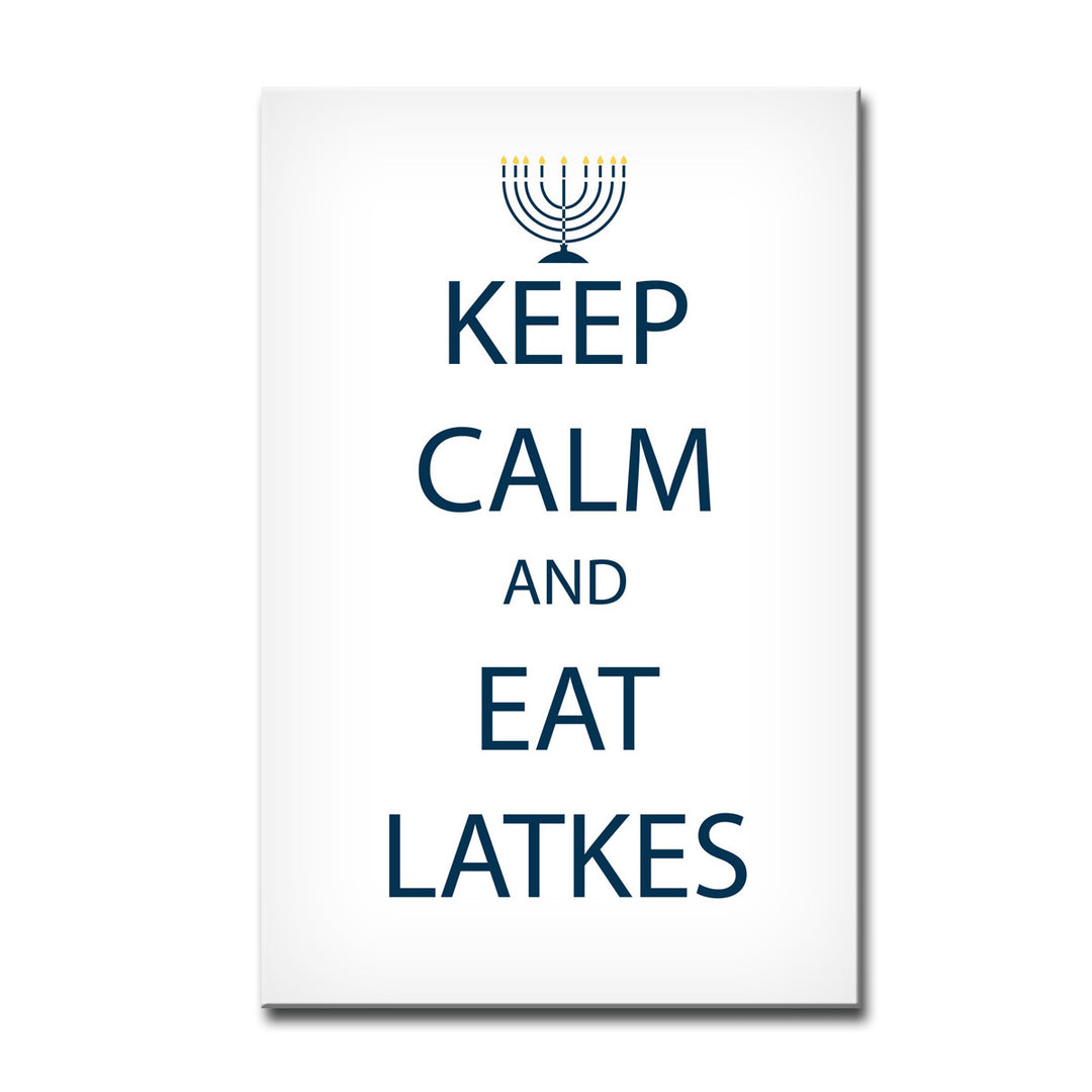 Keep Calm & Eat Latkes' Wrapped Canvas Wall Art