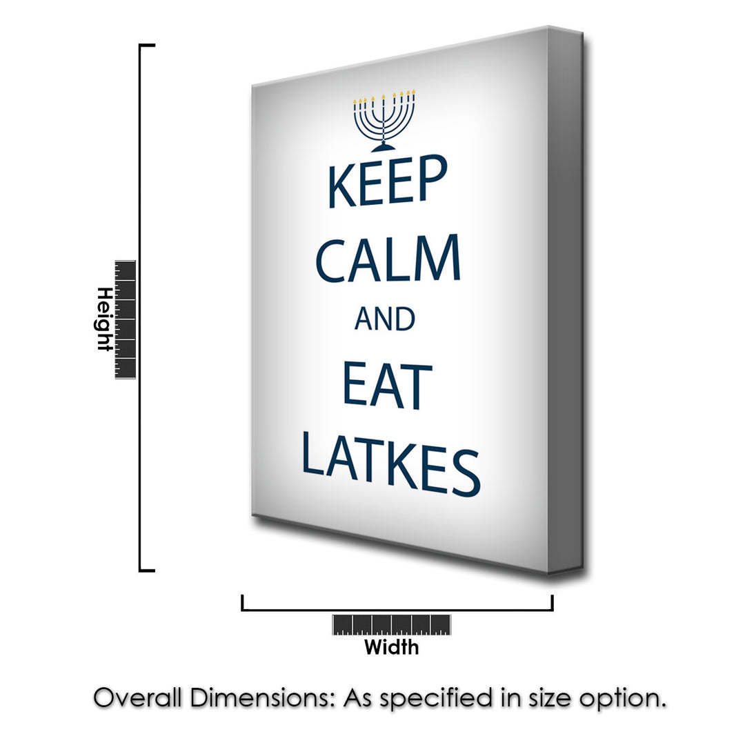 Keep Calm & Eat Latkes' Wrapped Canvas Wall Art