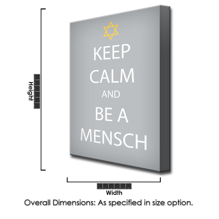 Keep Calm & be a Mensch' Wrapped Canvas Wall Art