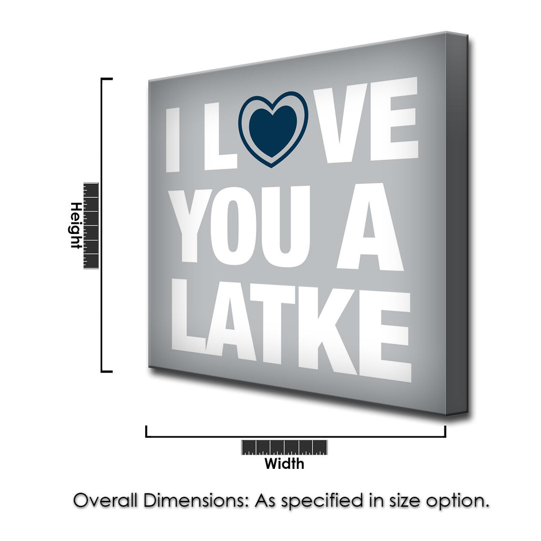 I Love you a Latke' Wrapped Canvas Wall Art