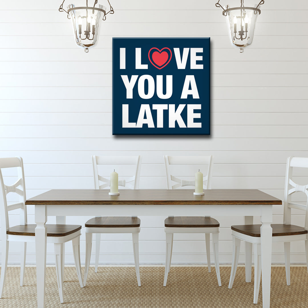 I Love you a Latke' Wrapped Canvas Wall Art
