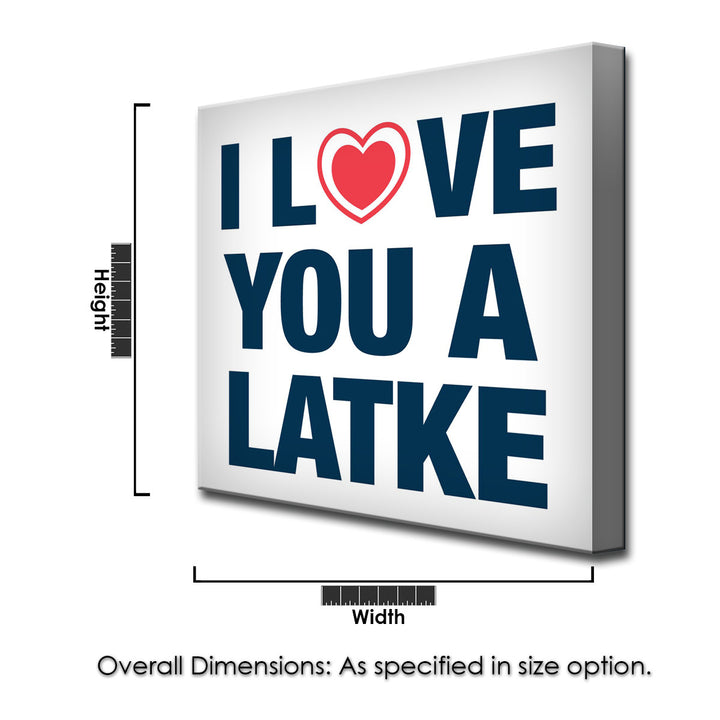 I Love you a Latke' Wrapped Canvas Wall Art