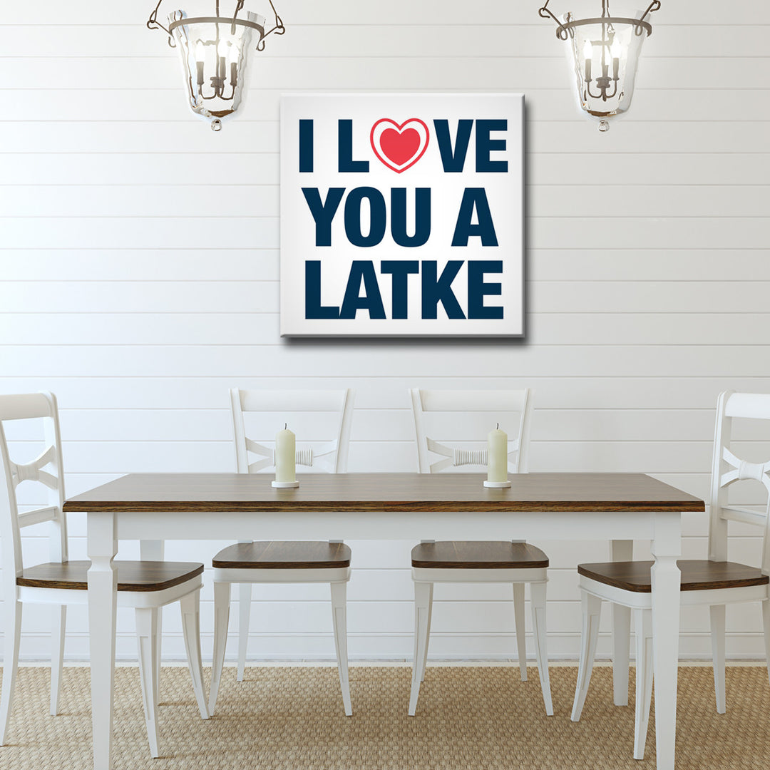 I Love you a Latke' Wrapped Canvas Wall Art