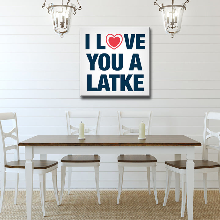 I Love you a Latke' Wrapped Canvas Wall Art