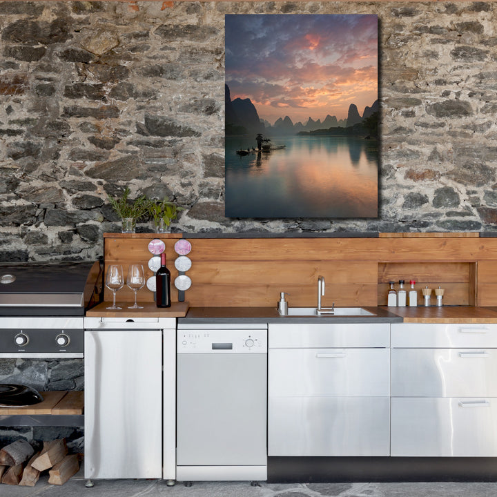 Indoor/Outdoor Wall Art 'Li River Sunrise' in ArtPlexi