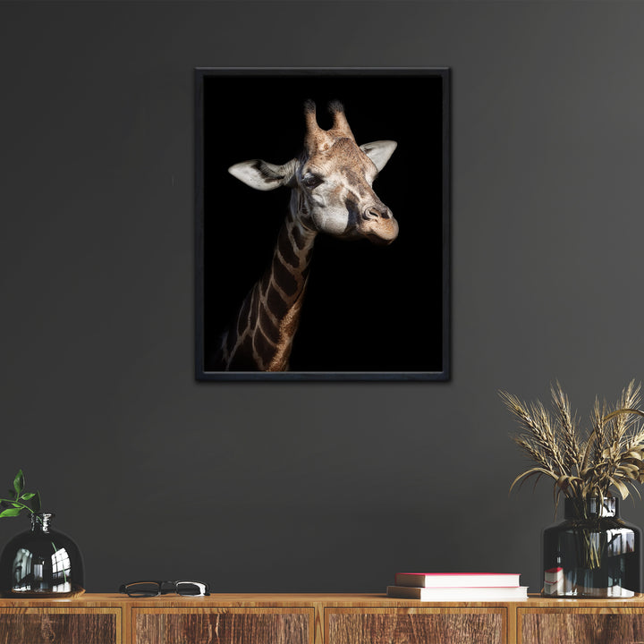 'Giraffe in Low Key'  Wall Art