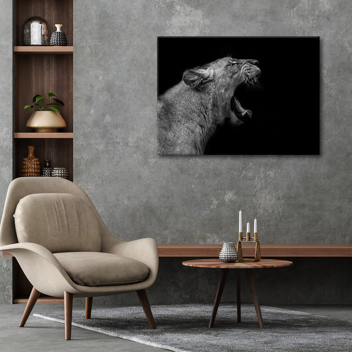'Lioness in Low Key'  Wall Art