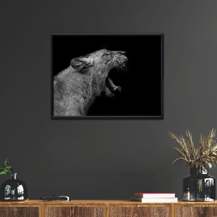 'Lioness in Low Key'  Wall Art