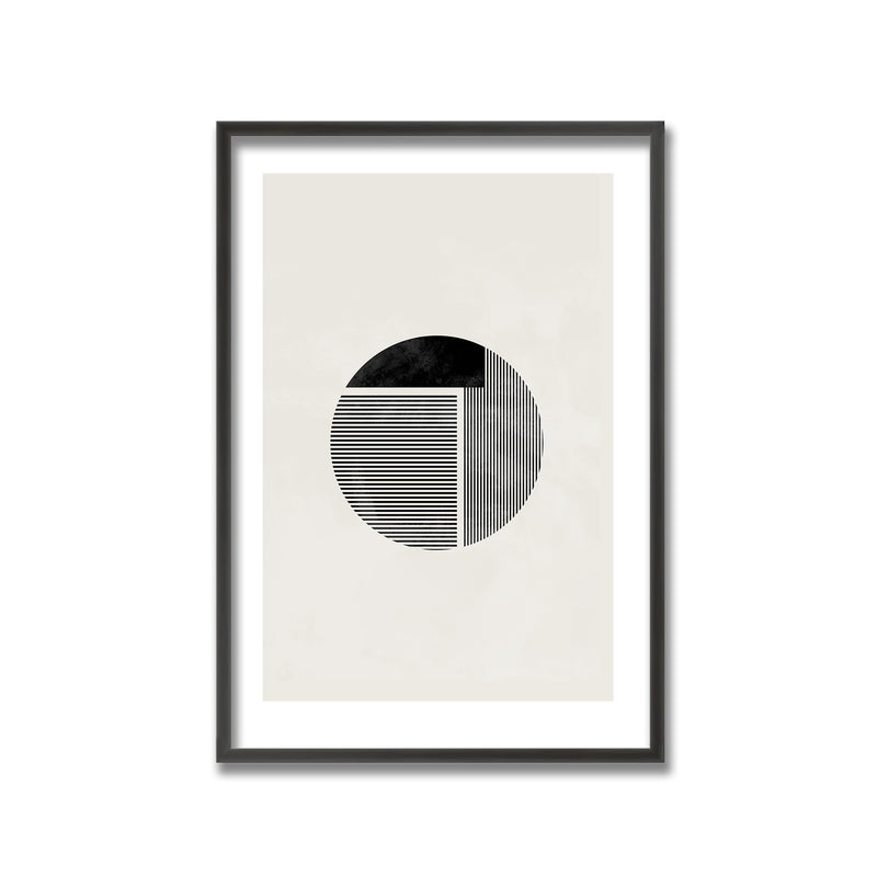 "Minimalist round" Framed Print Wall Art