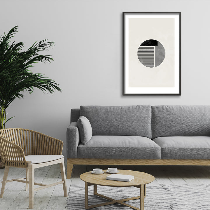 "Minimalist round" Framed Print Wall Art