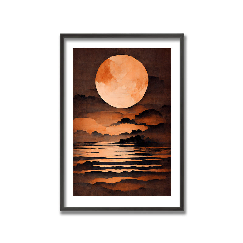 "Full Moon" Framed Print Wall Art