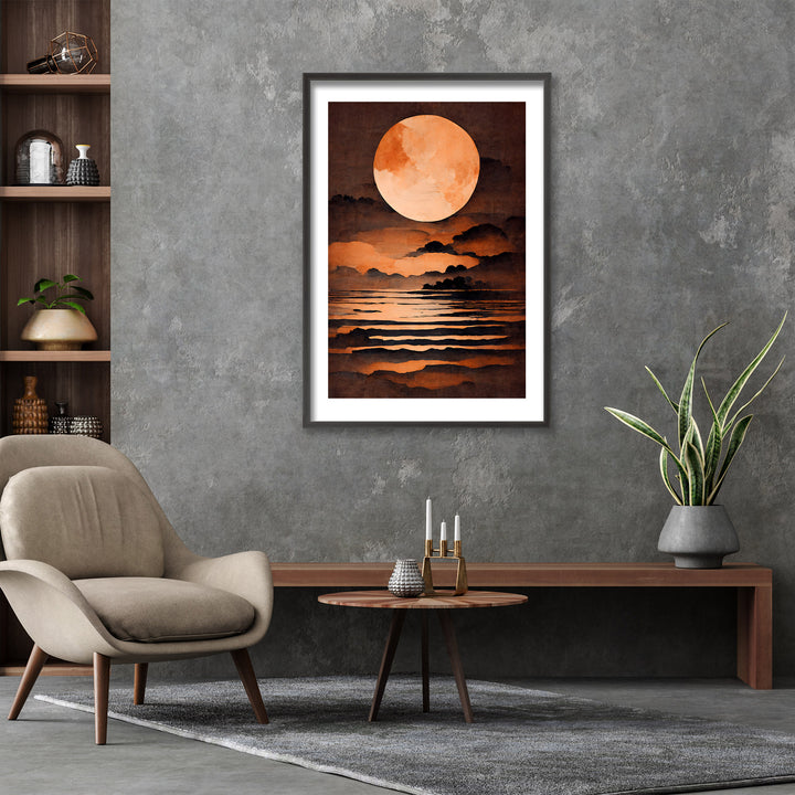 "Full Moon" Framed Print Wall Art