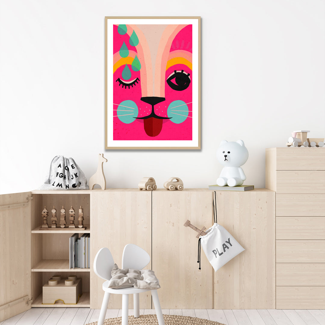 Kids Framed Art Print | Neon!