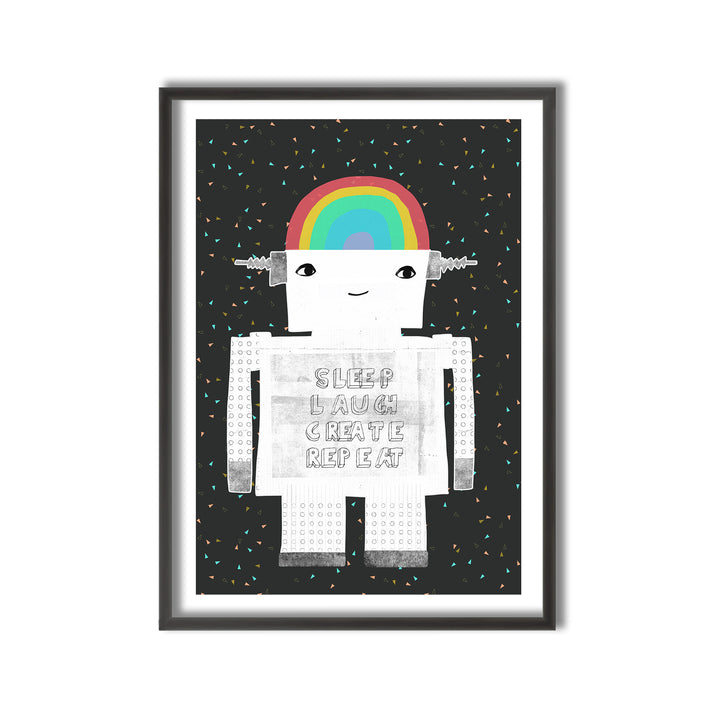 Kids Framed Art Print | Sleep Laugh Create Repeat