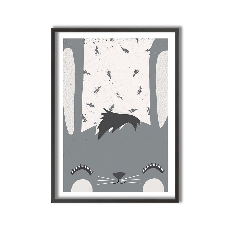 Kids Framed Art Print | Little Bunny