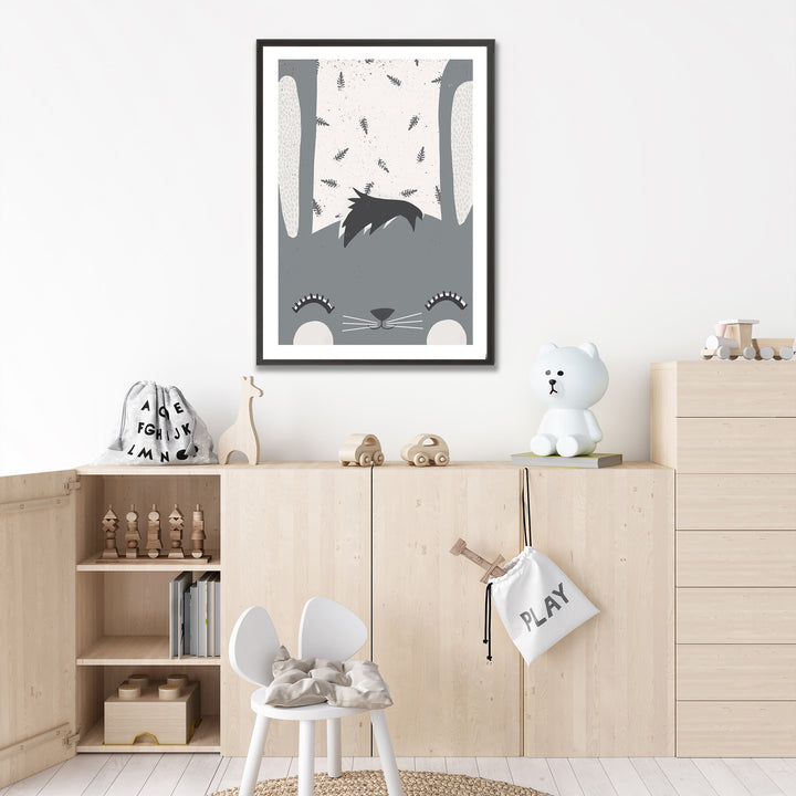 Kids Framed Art Print | Little Bunny