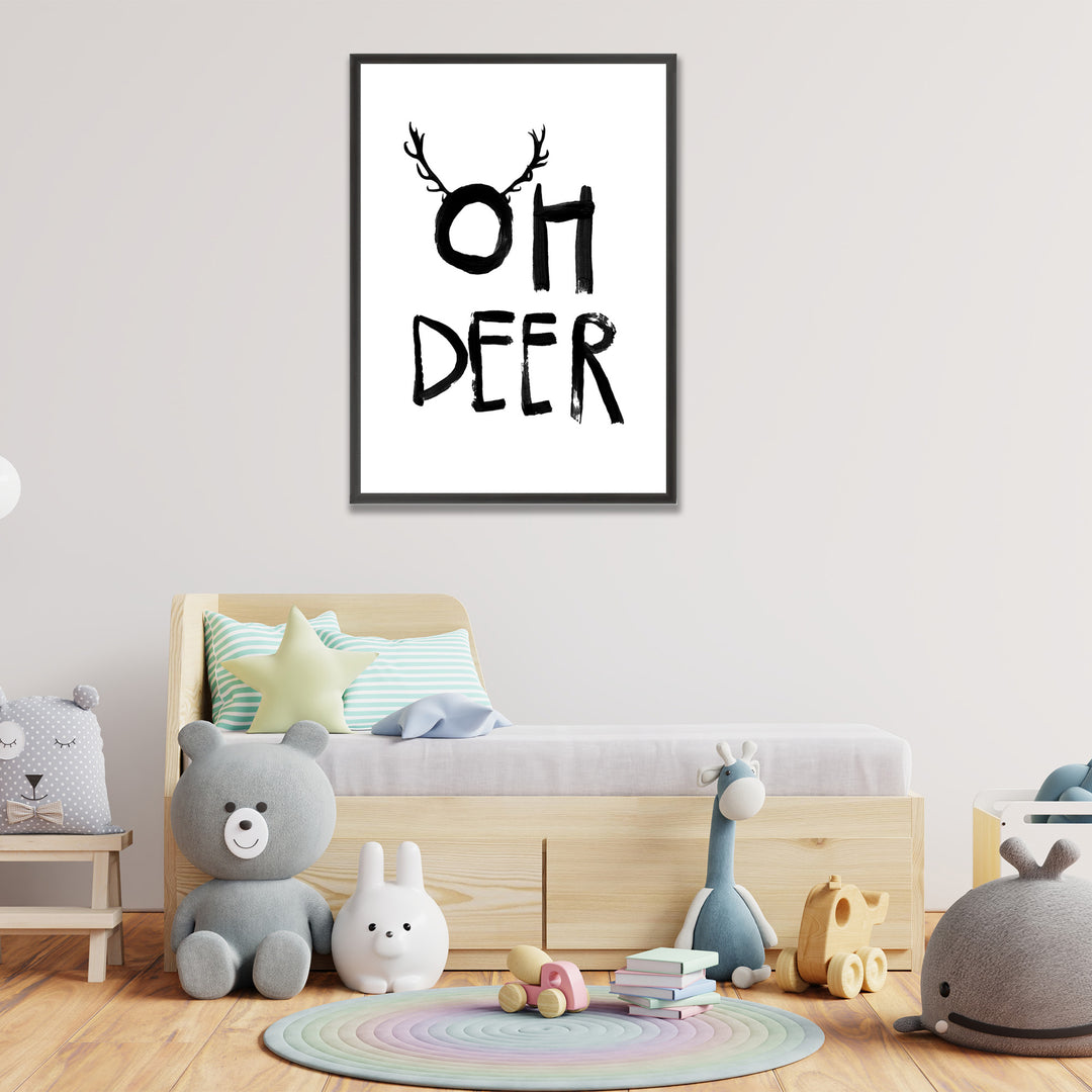 Kids Framed Art Print | Oh Deer