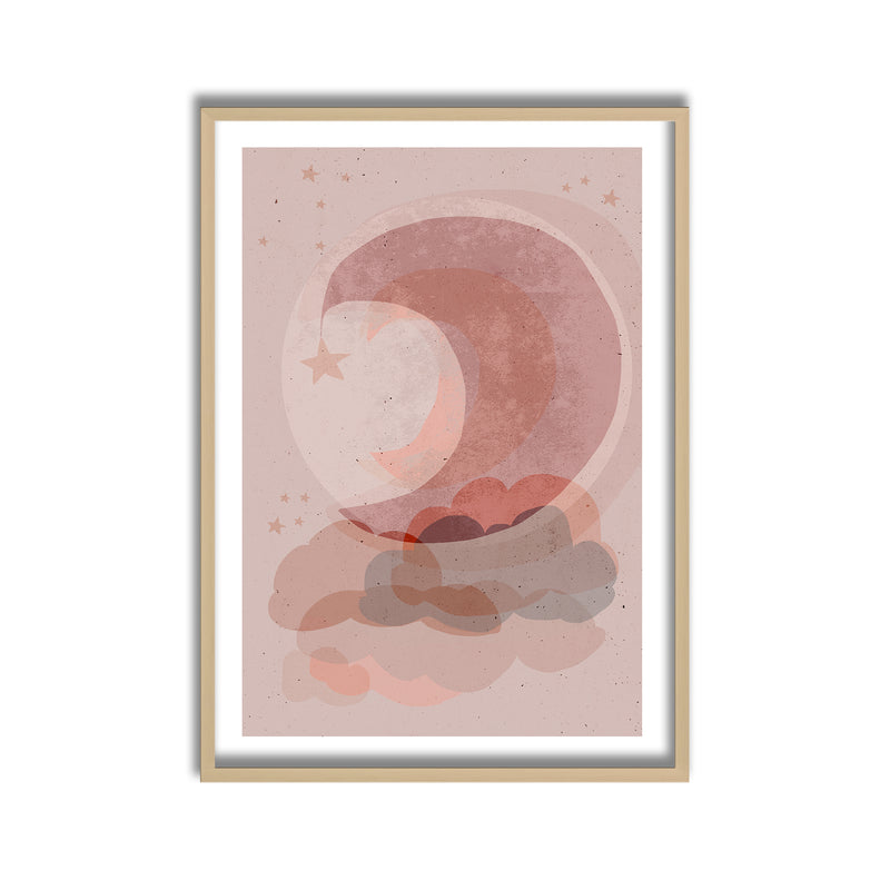 Kids Framed Art Print | Gentle Moon