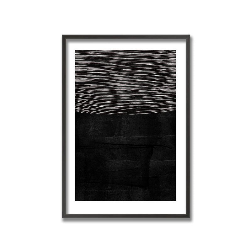 "Blackened Line" Framed Print Wall Art