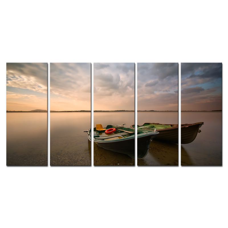 Boats' 5 Piece Wrapped Canvas Wall Art Set