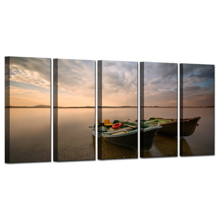 Boats' 5 Piece Wrapped Canvas Wall Art Set