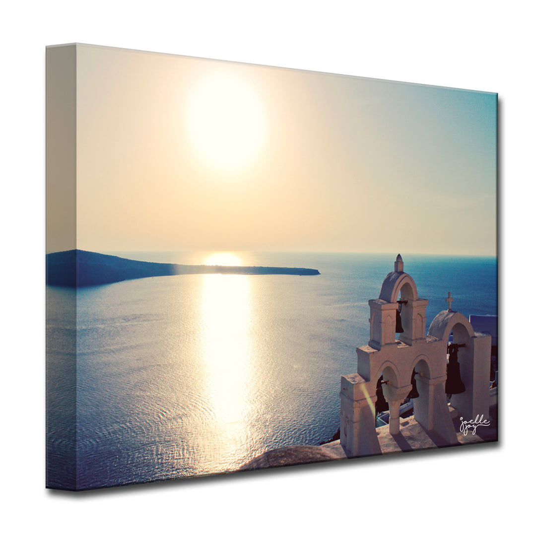 Blue Crystal Glow' Wrapped Canvas Wall Art