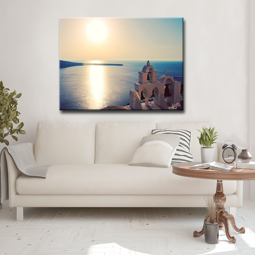 Blue Crystal Glow' Wrapped Canvas Wall Art