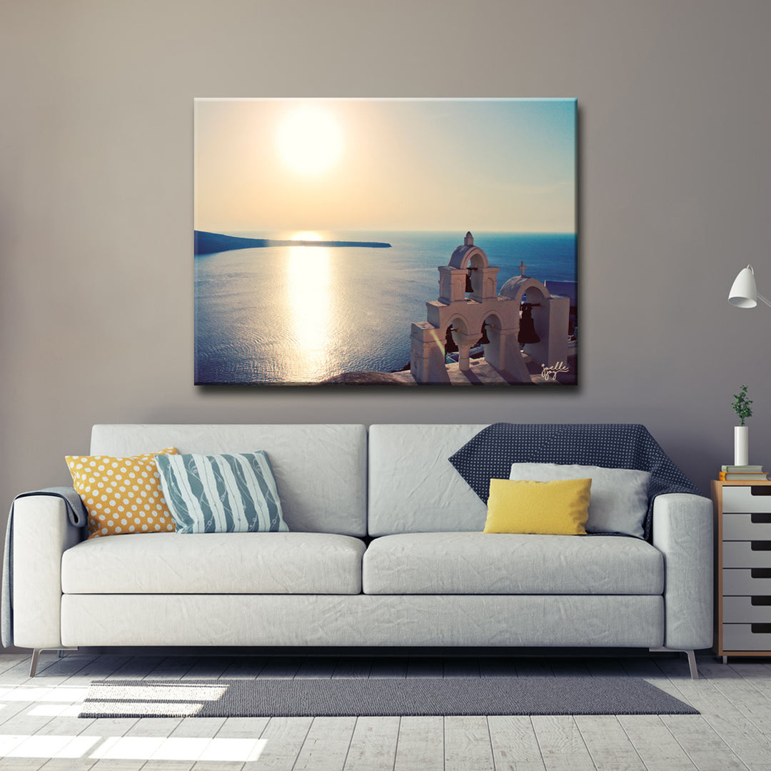 Blue Crystal Glow' Wrapped Canvas Wall Art