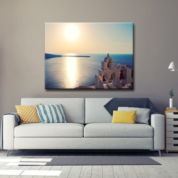 Blue Crystal Glow' Wrapped Canvas Wall Art
