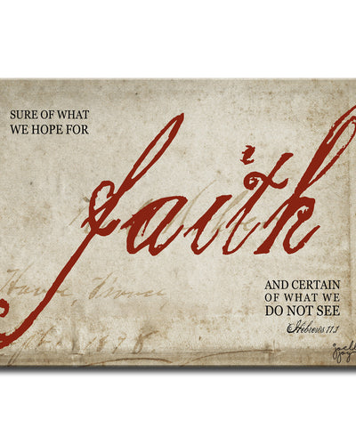Faith' Wrapped Canvas Wall Art