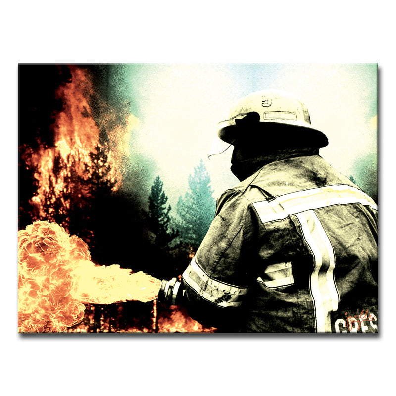 Fire and Rain' Wrapped Canvas Wall Art