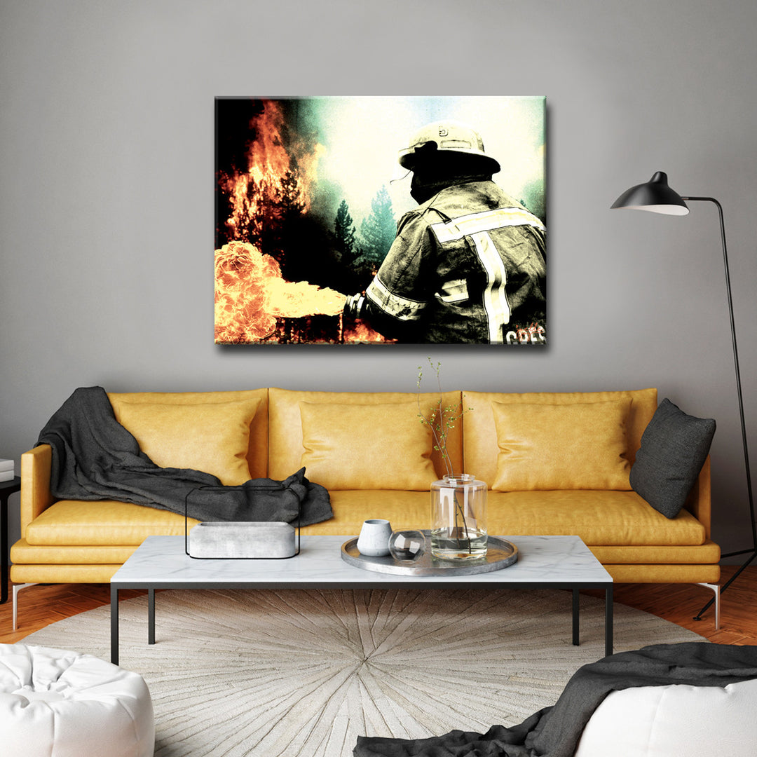 Fire and Rain' Wrapped Canvas Wall Art
