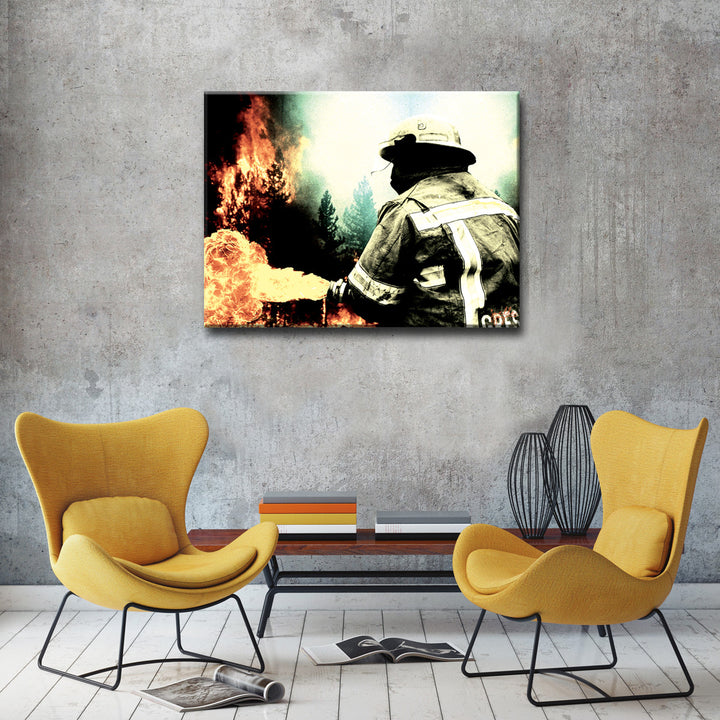 Fire and Rain' Wrapped Canvas Wall Art