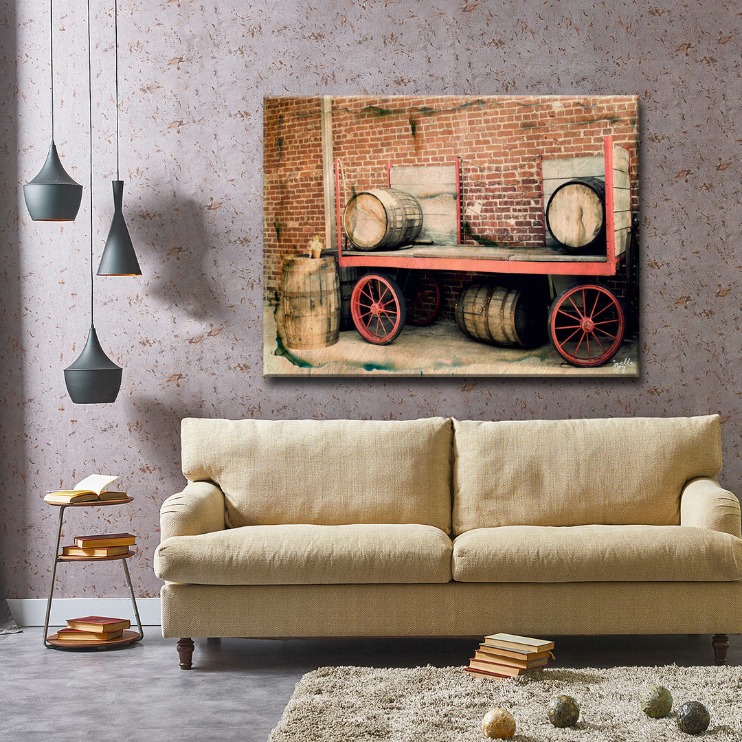 Wagon Wheel' Wrapped Canvas Wall Art