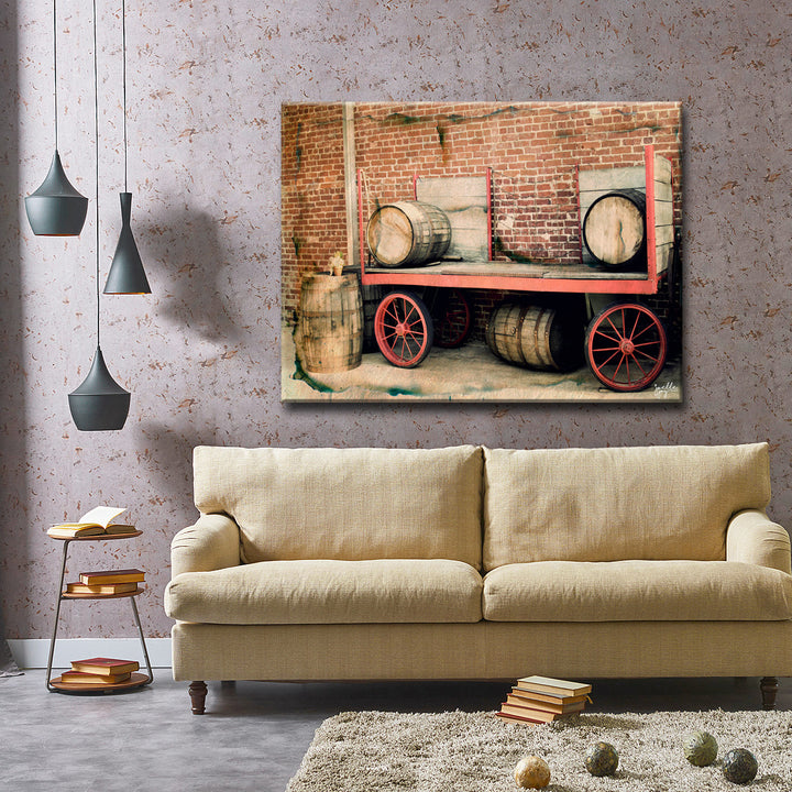 Wagon Wheel' Wrapped Canvas Wall Art