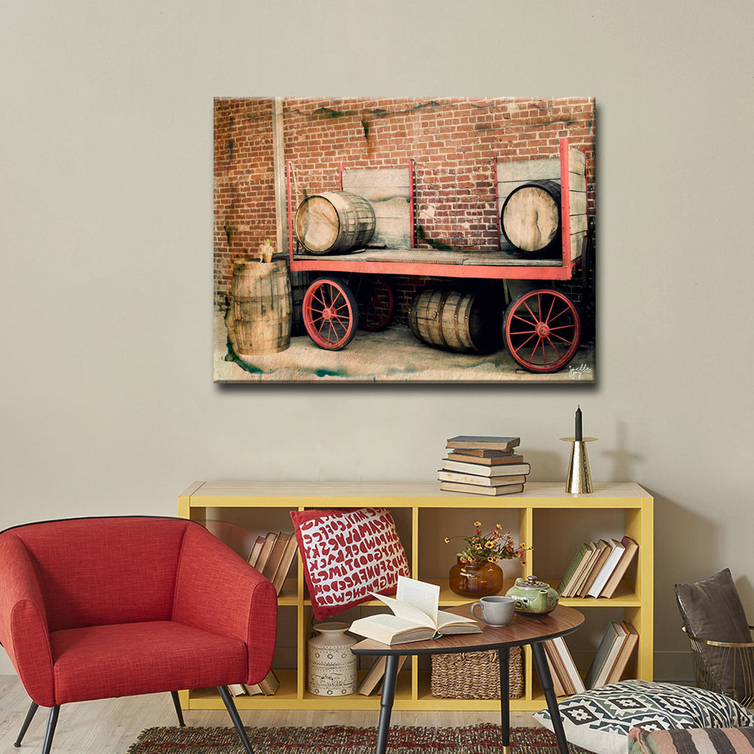 Wagon Wheel' Wrapped Canvas Wall Art