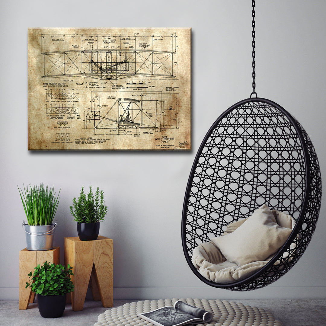 Watching Airplanes' Wrapped Canvas Wall Art