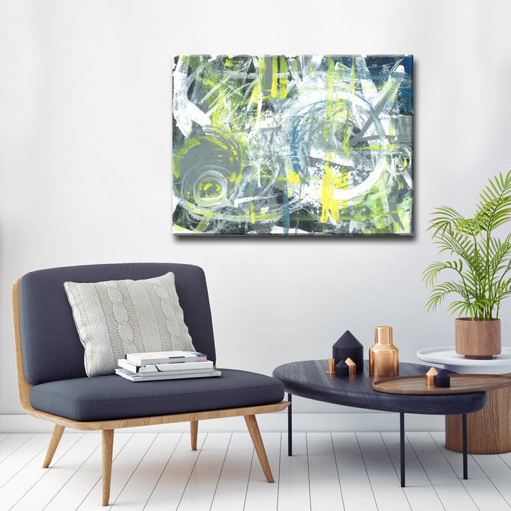 Charcoal and Lightning' Wrapped Canvas Wall Art