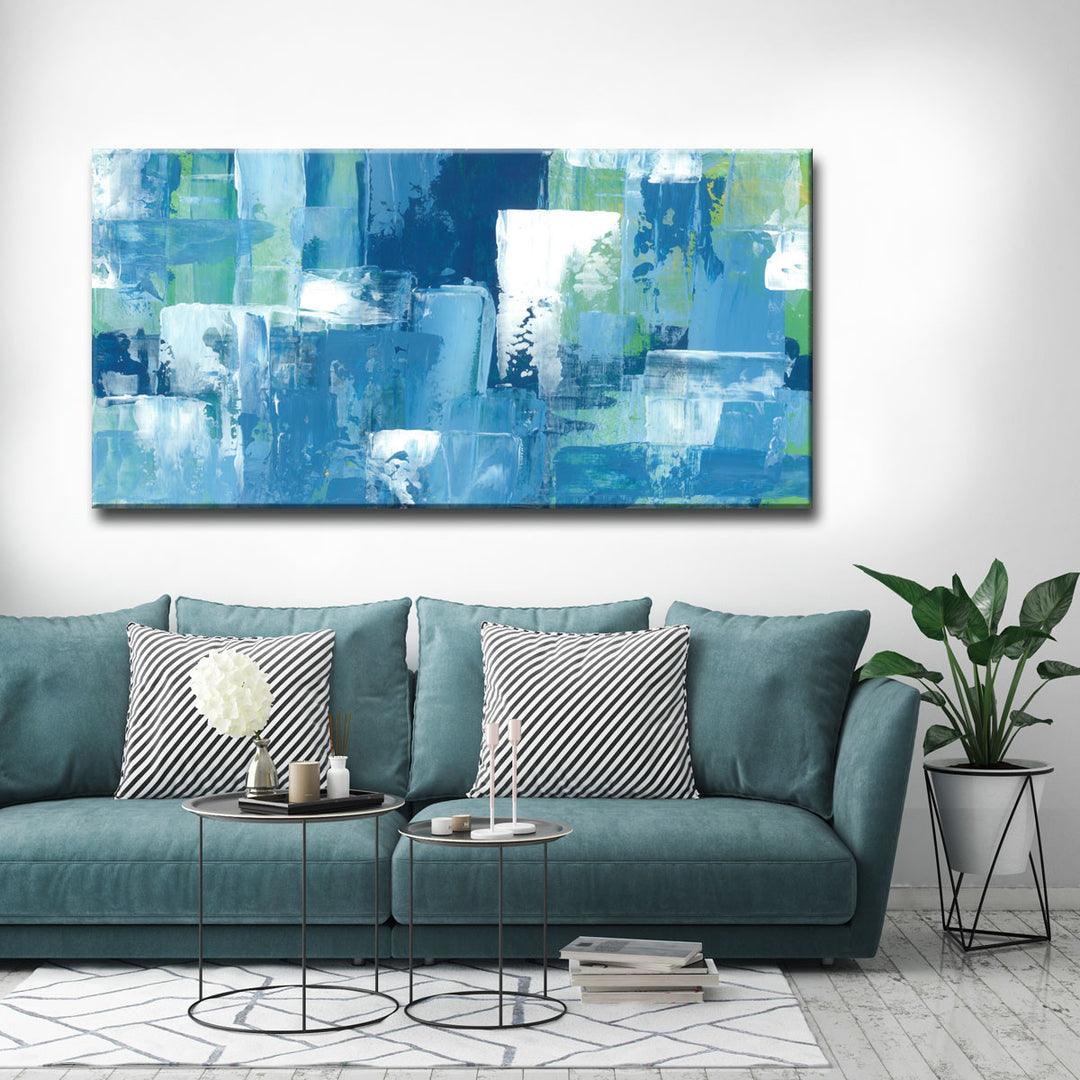 Modern Aqua Retreat' Wrapped Canvas Wall Art