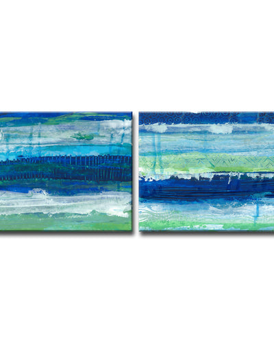 Deep & Deeper Ocean' 2 Piece Wrapped Canvas Wall Art Set