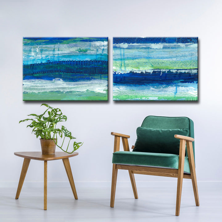 Deep & Deeper Ocean' 2 Piece Wrapped Canvas Wall Art Set