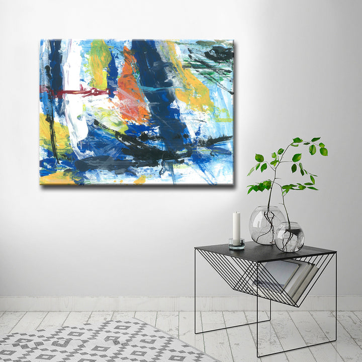 Primary Abstract' Wrapped Canvas Wall Art