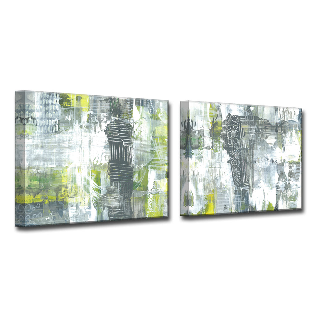 Dashes & Orbs' 2 Piece Wrapped Canvas Wall Art Set