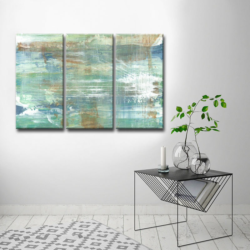 Warm Copper Patina' 3 Piece Wrapped Canvas Wall Art Set