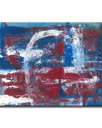Americana Blues' Wrapped Canvas Wall Art