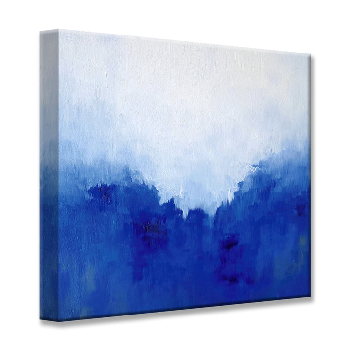 Blue Perspective' Wrapped Canvas Abstract Wall Art